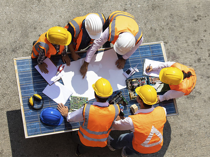 Detalhe de um visor de nível industrial